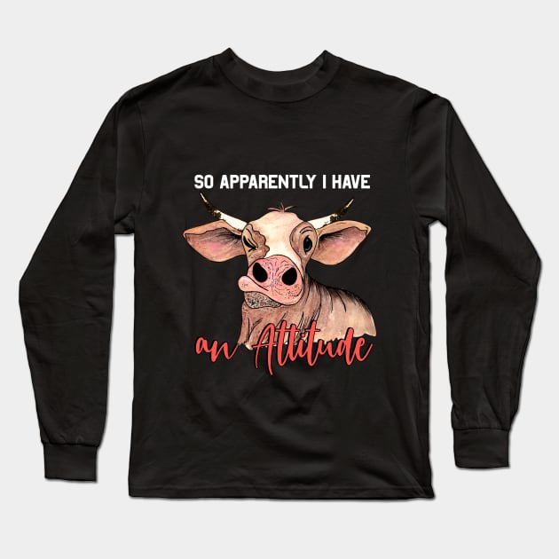 Heifer with attitude Long Sleeve T-Shirt by Designs by Ira